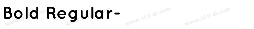 Bold Regular字体转换